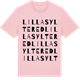 Pink Cotton t-shirt med Lilla Syltered ordlek t-shirt