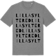 Mid Heather Gray t-shirt med Lilla Syltered ordlek t-shirt