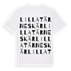 White t-shirt med Lilla Tärneskär ordlek t-shirt