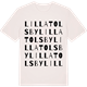 Vintage White t-shirt med Lilla Tolsby ordlek t-shirt