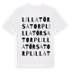 White t-shirt med Lilla Törsatorp ordlek t-shirt