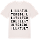 Vintage White t-shirt med Lilla Tultered ordlek t-shirt