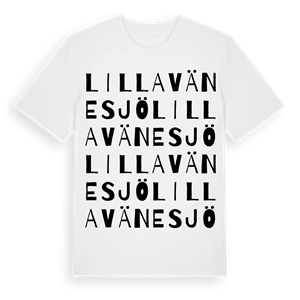 Lilla Vänesjö ordlek t-shirt – ekologisk bomull t-shirt från Pinshirt
