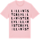 Pink Cotton t-shirt med Lilla Västerby ordlek t-shirt