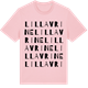 Pink Cotton t-shirt med Lilla Vrine ordlek t-shirt