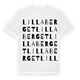 White t-shirt med Lillaberget ordlek t-shirt