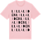 Pink Cotton t-shirt med Lillaliden ordlek t-shirt