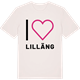 Vintage White t-shirt med Jag älskar Lilläng t-shirt stort tryck