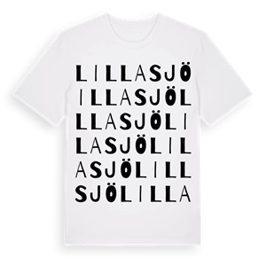 Lillasjö ordlek t-shirt – ekologisk bomull t-shirt från Pinshirt