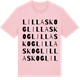 Pink Cotton t-shirt med Lillaskog ordlek t-shirt
