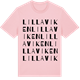Pink Cotton t-shirt med Lillaviken ordlek t-shirt