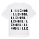 White t-shirt med Lille Mon ordlek t-shirt