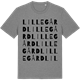 Mid Heather Gray t-shirt med Lillegård ordlek t-shirt