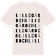 Vintage White t-shirt med Lillegården ordlek t-shirt