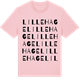 Pink Cotton t-shirt med Lillehage ordlek t-shirt