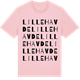 Pink Cotton t-shirt med Lillehavde ordlek t-shirt