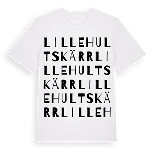 Lillehultskärr ordlek t-shirt – ekologisk bomull t-shirt från Pinshirt