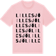 Pink Cotton t-shirt med Lillesjö ordlek t-shirt