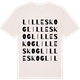 Vintage White t-shirt med Lilleskog ordlek t-shirt