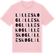 Pink Cotton t-shirt med Lilleskog ordlek t-shirt