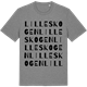 Mid Heather Gray t-shirt med Lilleskogen ordlek t-shirt
