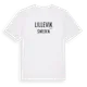 White t-shirt med Lillevik i Sverige t-shirt