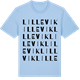 Blue Soul t-shirt med Lillevik ordlek t-shirt