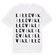 White t-shirt med Lillevik ordlek t-shirt