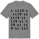 Mid Heather Gray t-shirt med Lillevik ordlek t-shirt