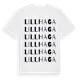 White t-shirt med Lillhaga ordlek t-shirt