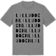 Mid Heather Gray t-shirt med Lilludden ordlek t-shirt