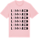 Pink Cotton t-shirt med Limmared ordlek t-shirt