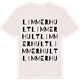 Vintage White t-shirt med Limmerhult ordlek t-shirt