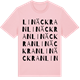 Pink Cotton t-shirt med Linäckran ordlek t-shirt