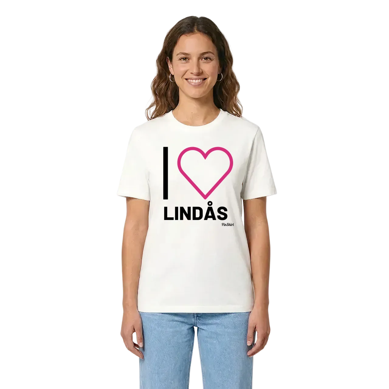 Jag älskar Lindås t-shirt stort tryck i miljö