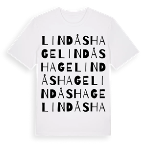 Lindåshage ordlek t-shirt – ekologisk bomull t-shirt från Pinshirt
