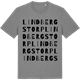 Mid Heather Gray t-shirt med Lindbergstorp ordlek t-shirt