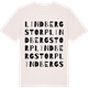 Vintage White t-shirt med Lindbergstorp ordlek t-shirt