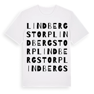 Lindbergstorp ordlek t-shirt – ekologisk bomull t-shirt från Pinshirt