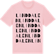 Pink Cotton t-shirt med Linddalen ordlek t-shirt