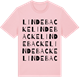 Pink Cotton t-shirt med Lindebacke ordlek t-shirt
