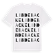 White t-shirt med Lindebacke ordlek t-shirt
