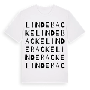 Lindebacke ordlek t-shirt – ekologisk bomull t-shirt från Pinshirt
