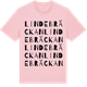 Pink Cotton t-shirt med Lindebräckan ordlek t-shirt