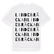 White t-shirt med Lindebräckan ordlek t-shirt