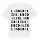 White t-shirt med Lindedalen ordlek t-shirt