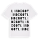 White t-shirt med Lindegot ordlek t-shirt