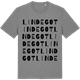 Mid Heather Gray t-shirt med Lindegot ordlek t-shirt