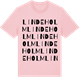Pink Cotton t-shirt med Lindeholm ordlek t-shirt