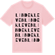 Pink Cotton t-shirt med Lindekleven ordlek t-shirt